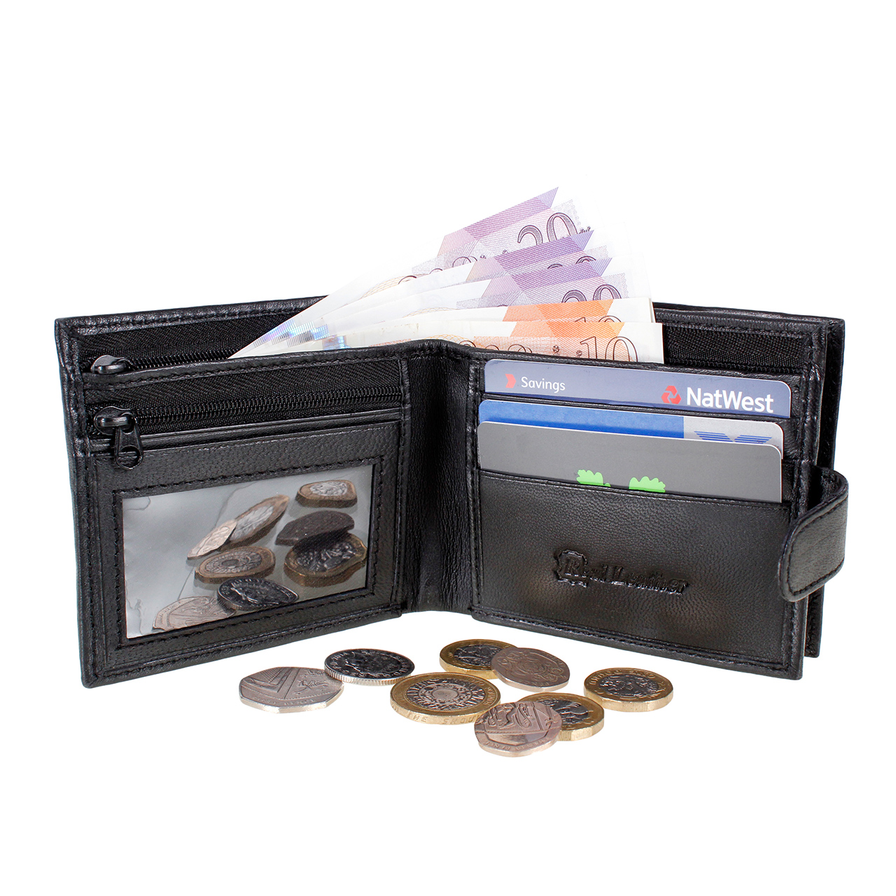 RFID Leather Wallet and Coin Purse