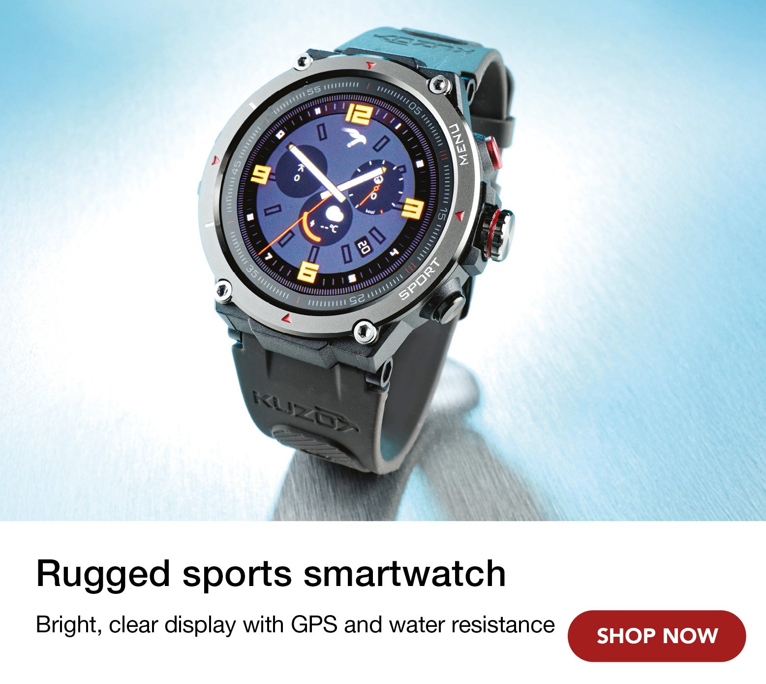 Image of water resistant sports smart watch