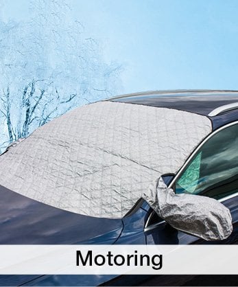 Image of car with quilted windscreen cover